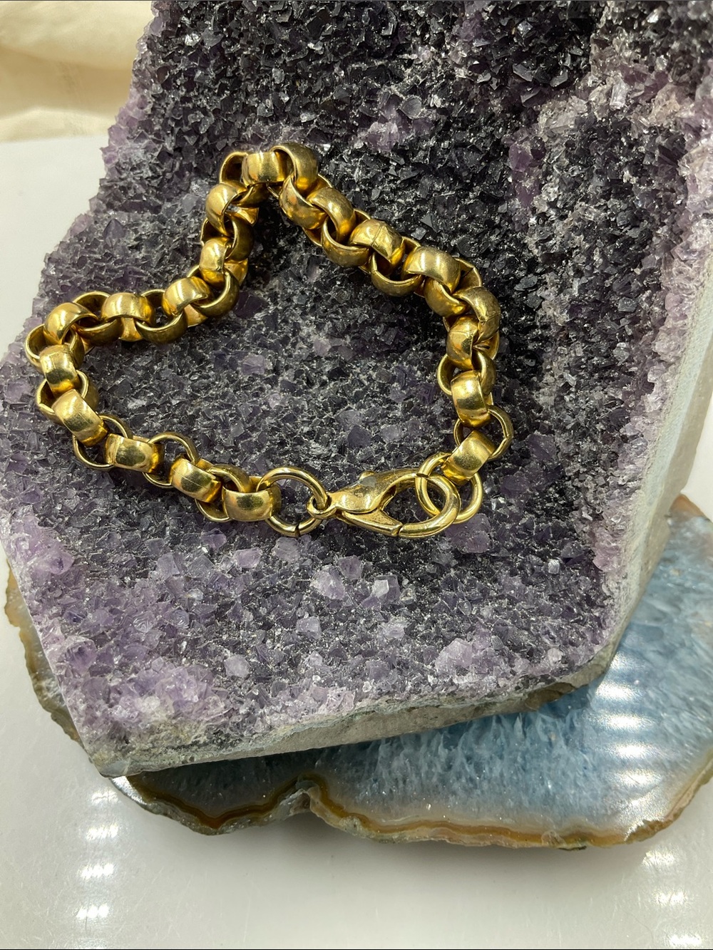 7 1/2” Gold-Tone Chain Link Bracelet - Picture 7 of 7